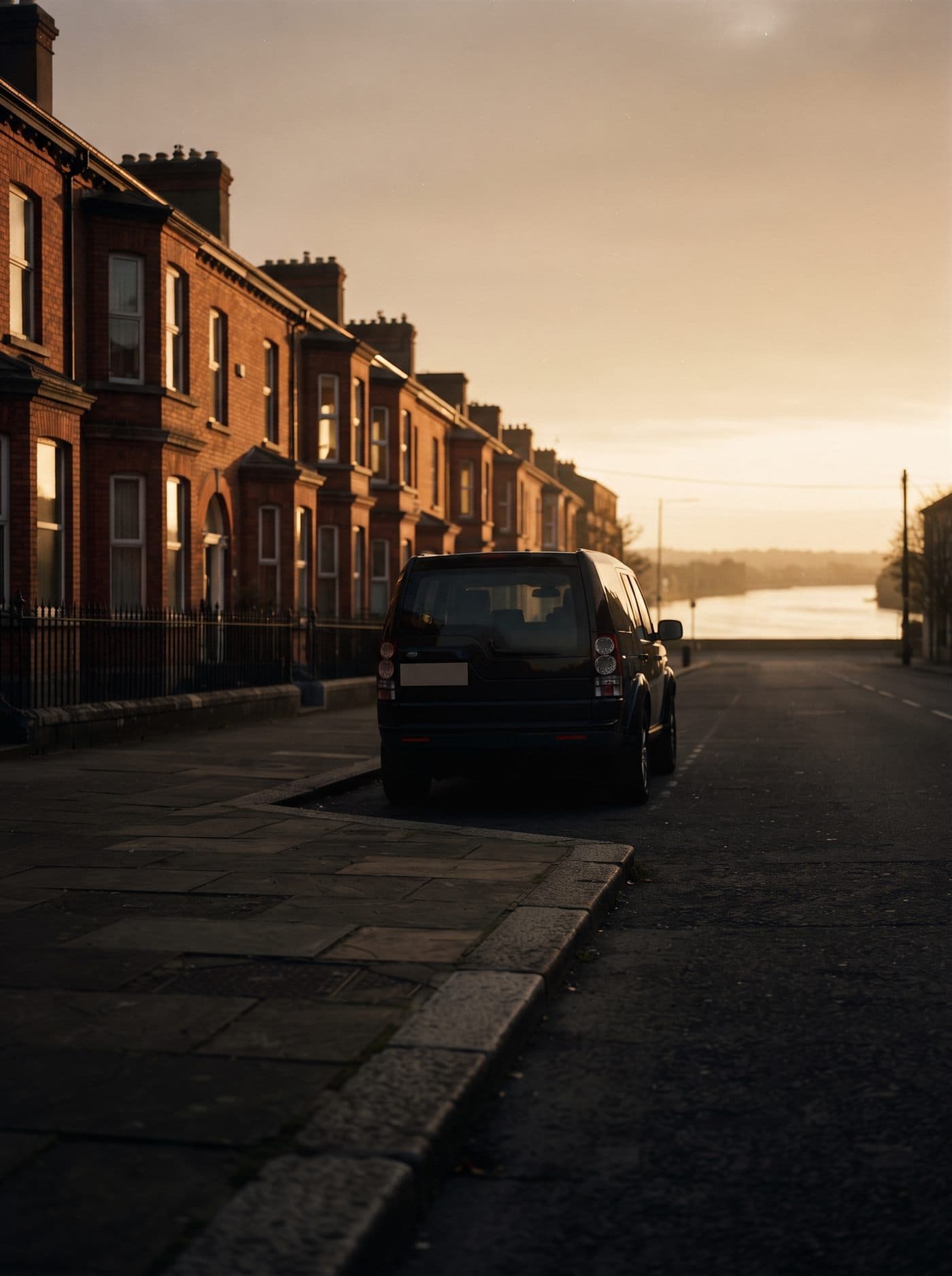 Chauffeur beside the vehicle