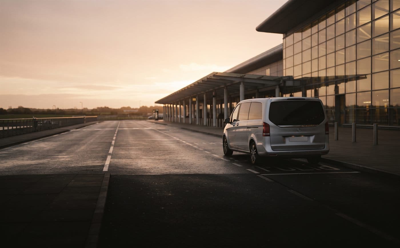 A chauffeur waiting at the arrivals barrier