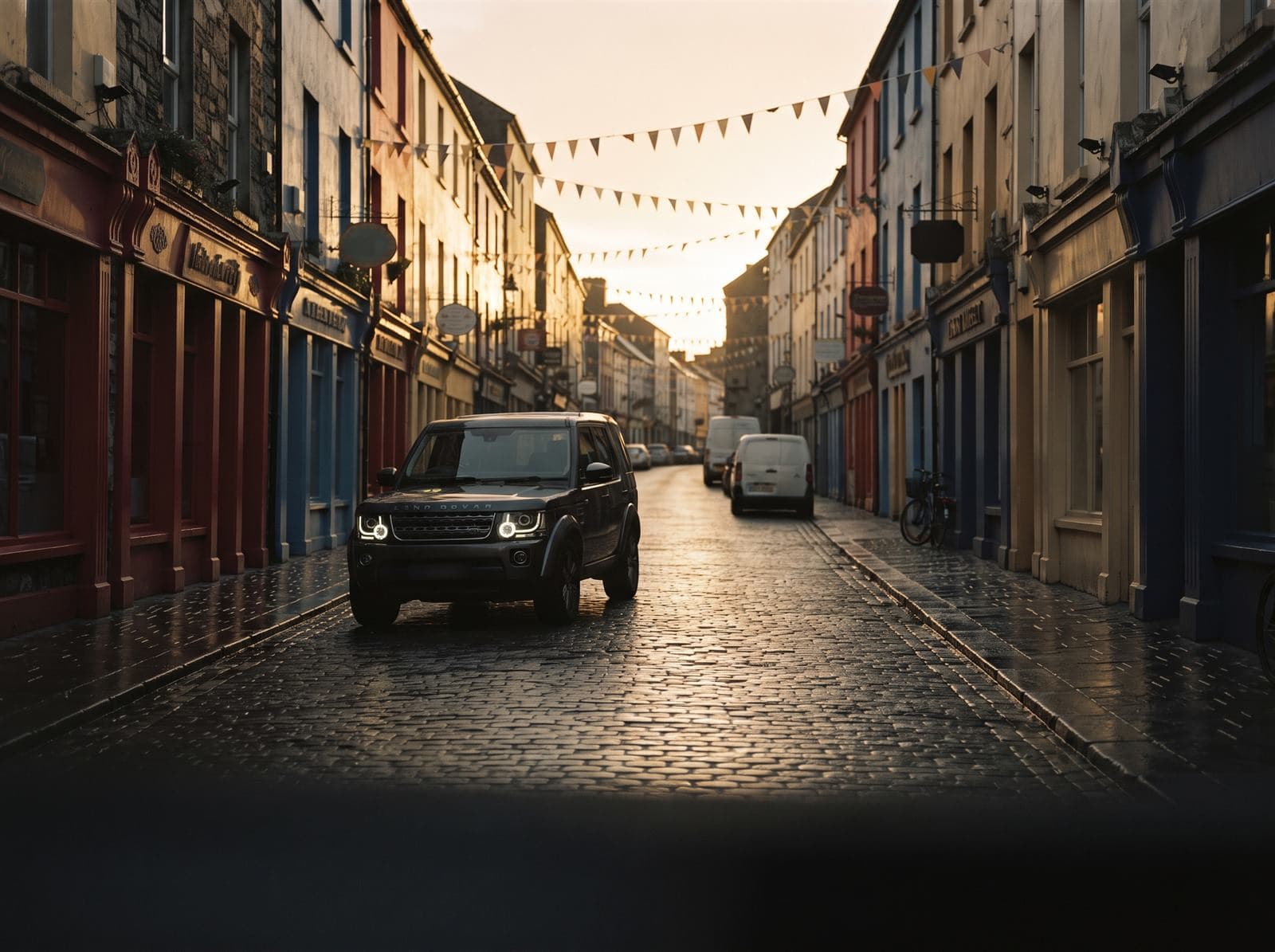 A town street on a touring day