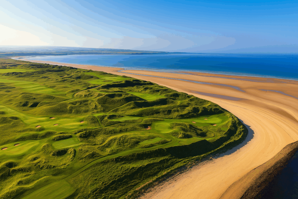 Golf Tours a golf course on a beach