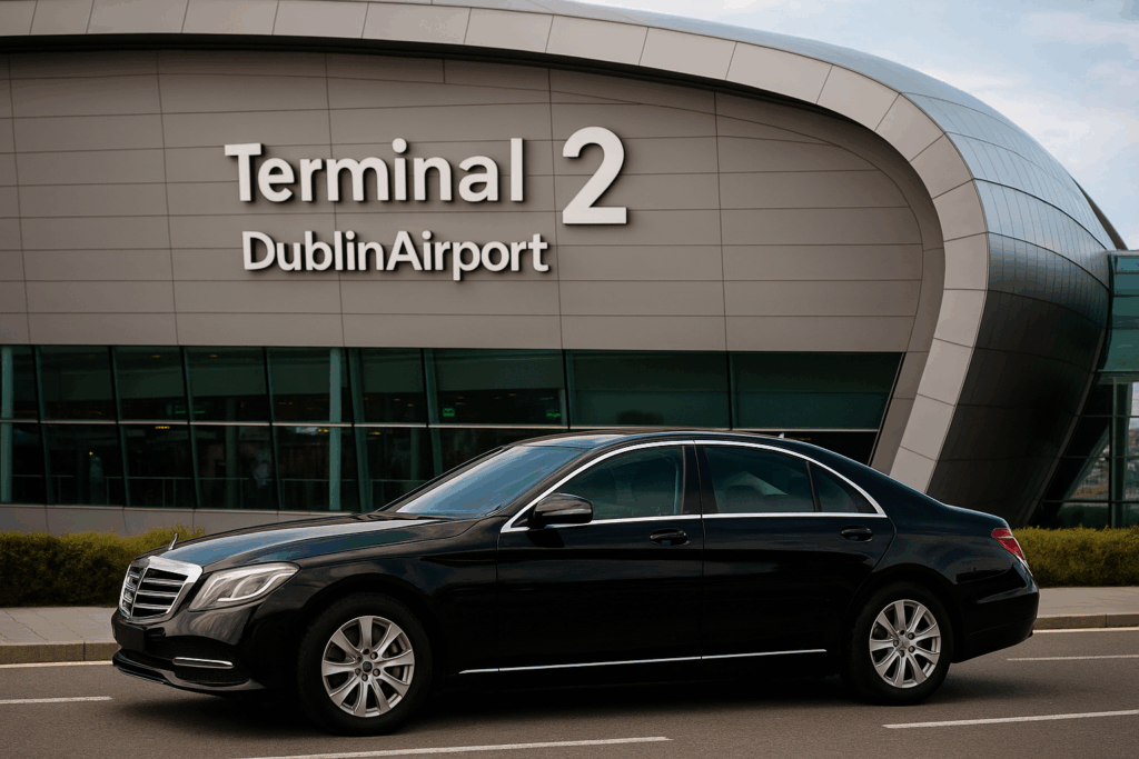 How to Get from Dublin Airport to Galway - Private Transfer vs Other Options a black car parked in front of a building